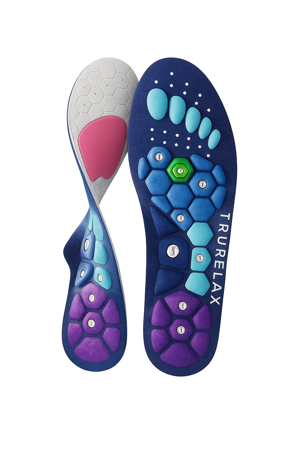 Magnetic Acupoint Massage Insoles EVA Foot Massage Sports Arch Support Insoles Comfortable for Women Men Outdoor Camping Travel